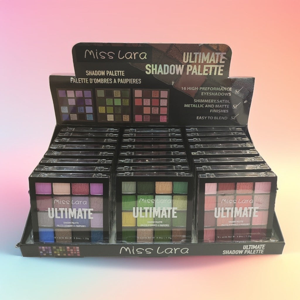MISS LARA ULTIMATE PALETA DE SOMBRA 16 COLORES