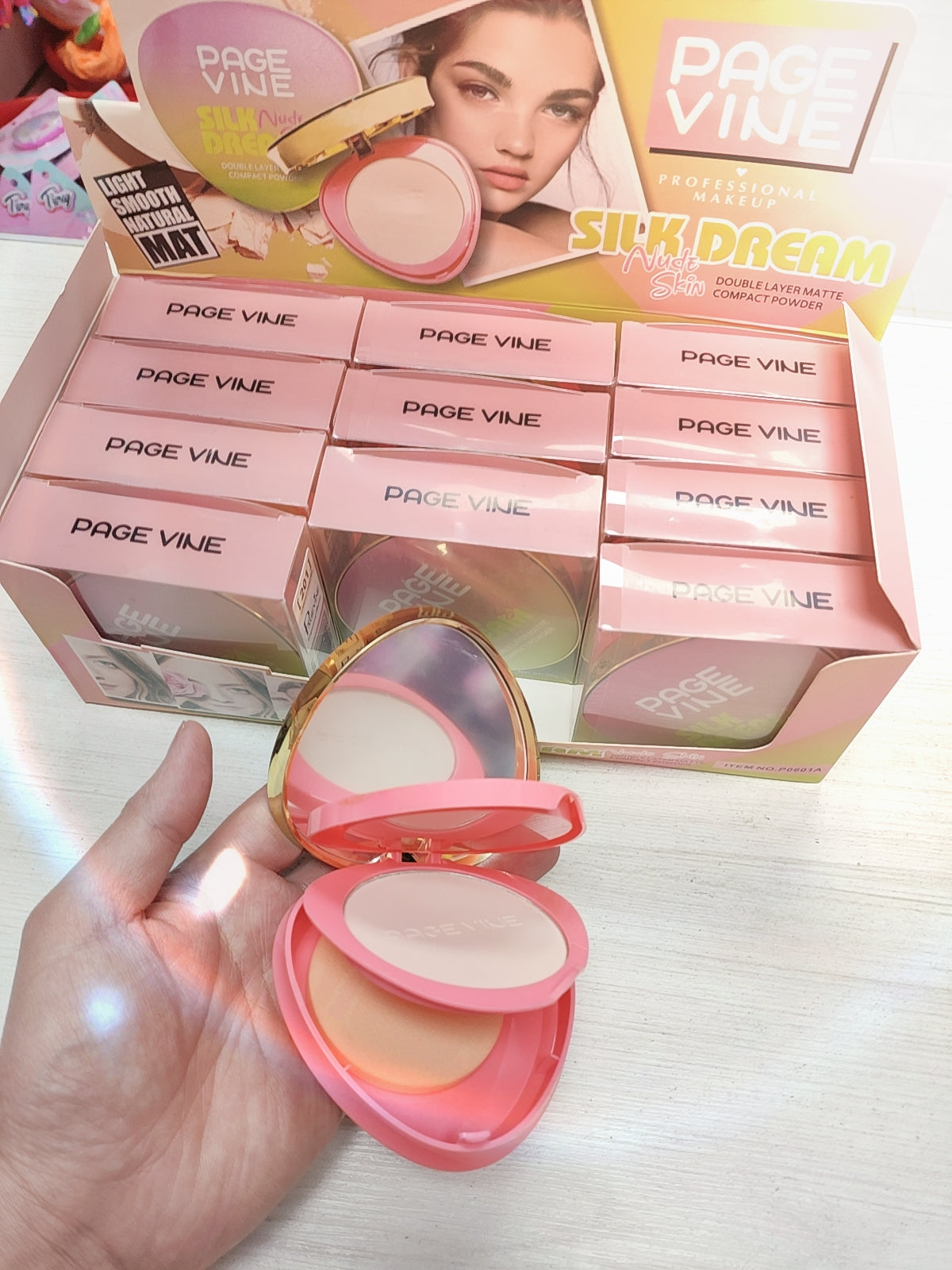 PAGE VINE POLVO COMPACTO MATTE DE DOBLE CAPA