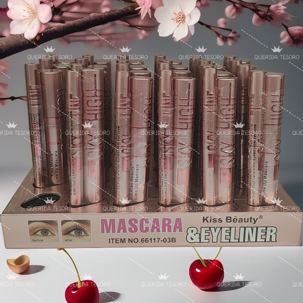 KISS BEAUTY MASCARA Y DELINEADOR LÍQUIDO 2 EN 1
