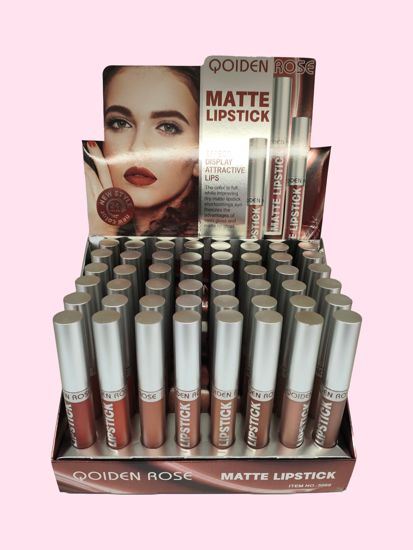 QOIDEN ROSE MATTE LIP STICK LABIAL.MATE