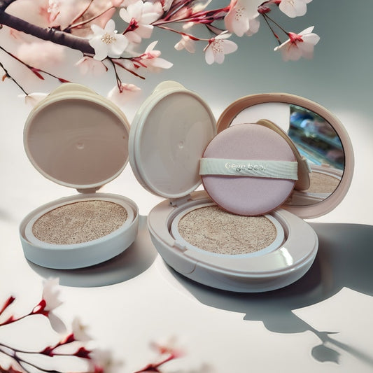 Gege bear base en crema para piel ligera y lujosa con esponja