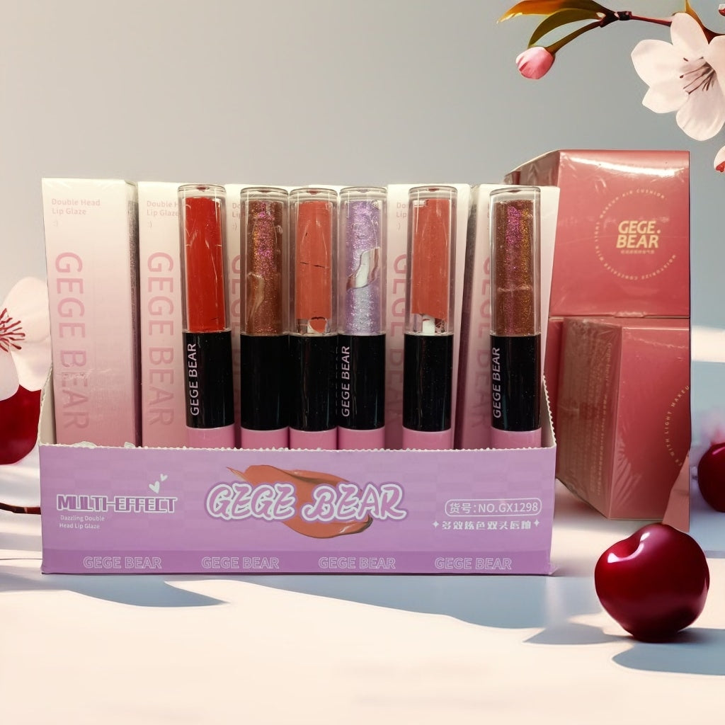 gege bear labial liquido doble brillitos