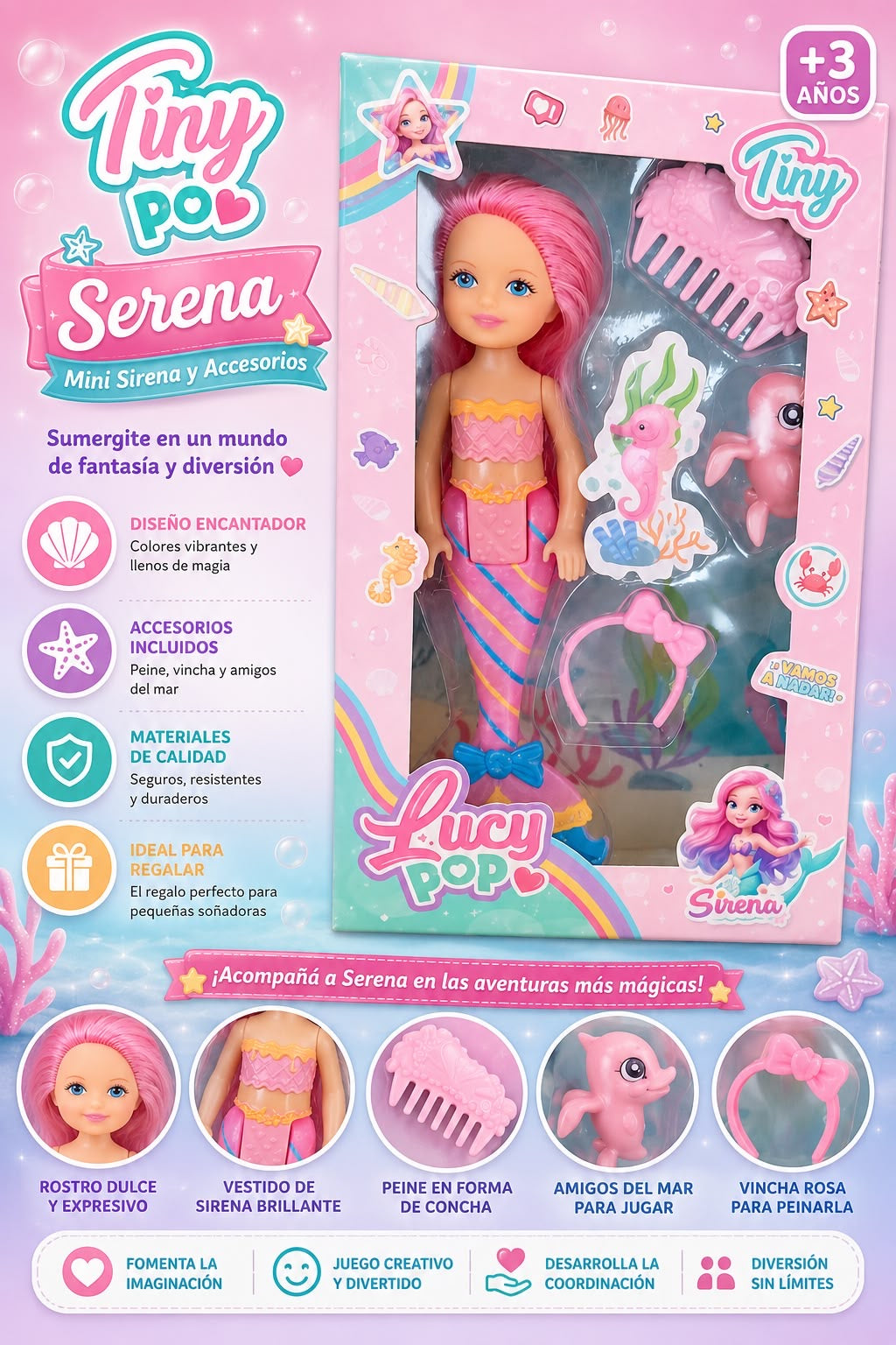 juguete tiny po sirena