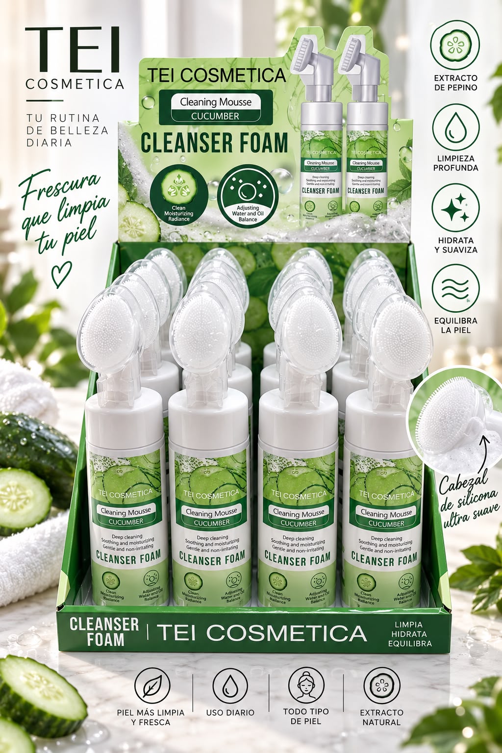 tei limpiador facial pepino