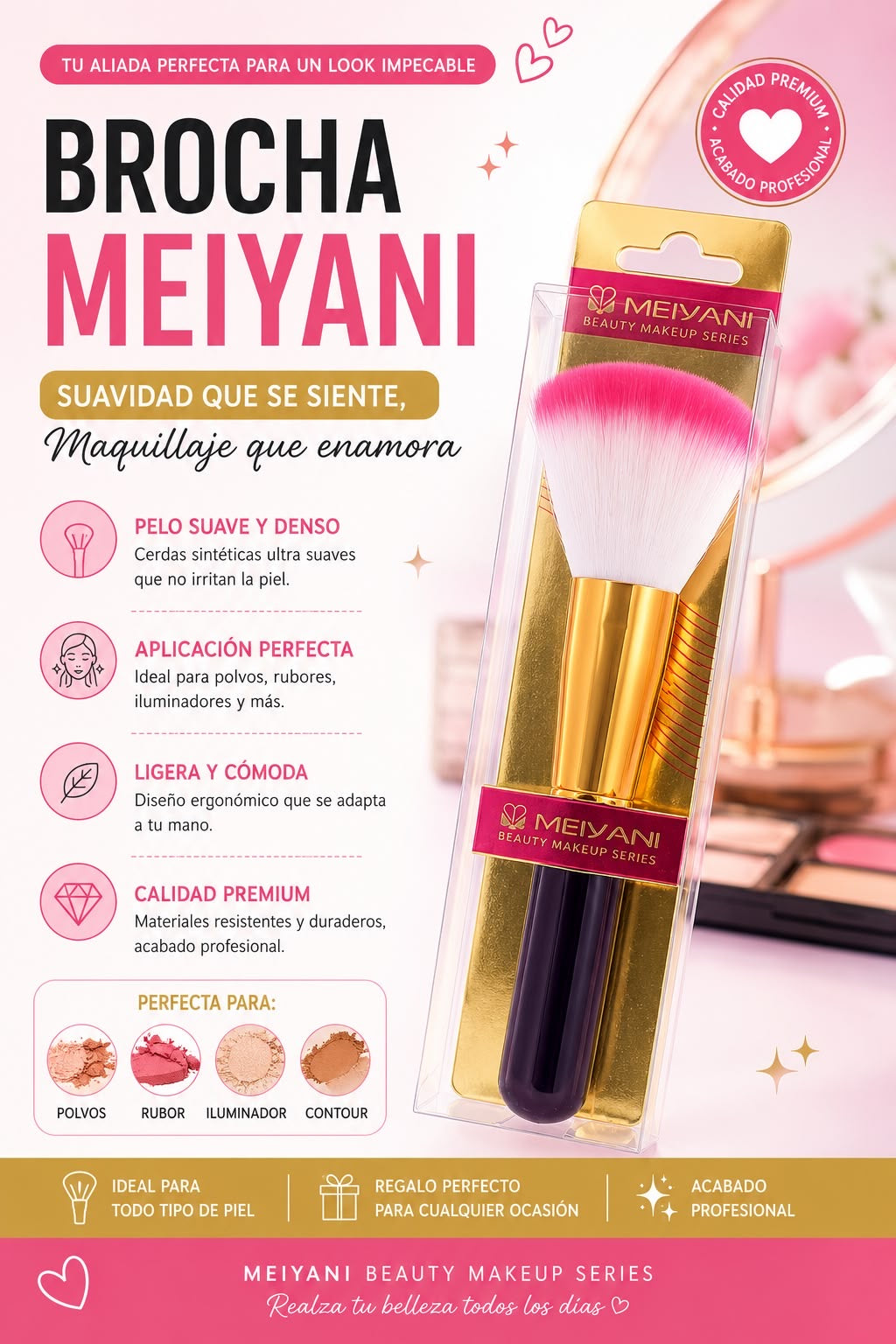 meiyani brocha de maquillaje