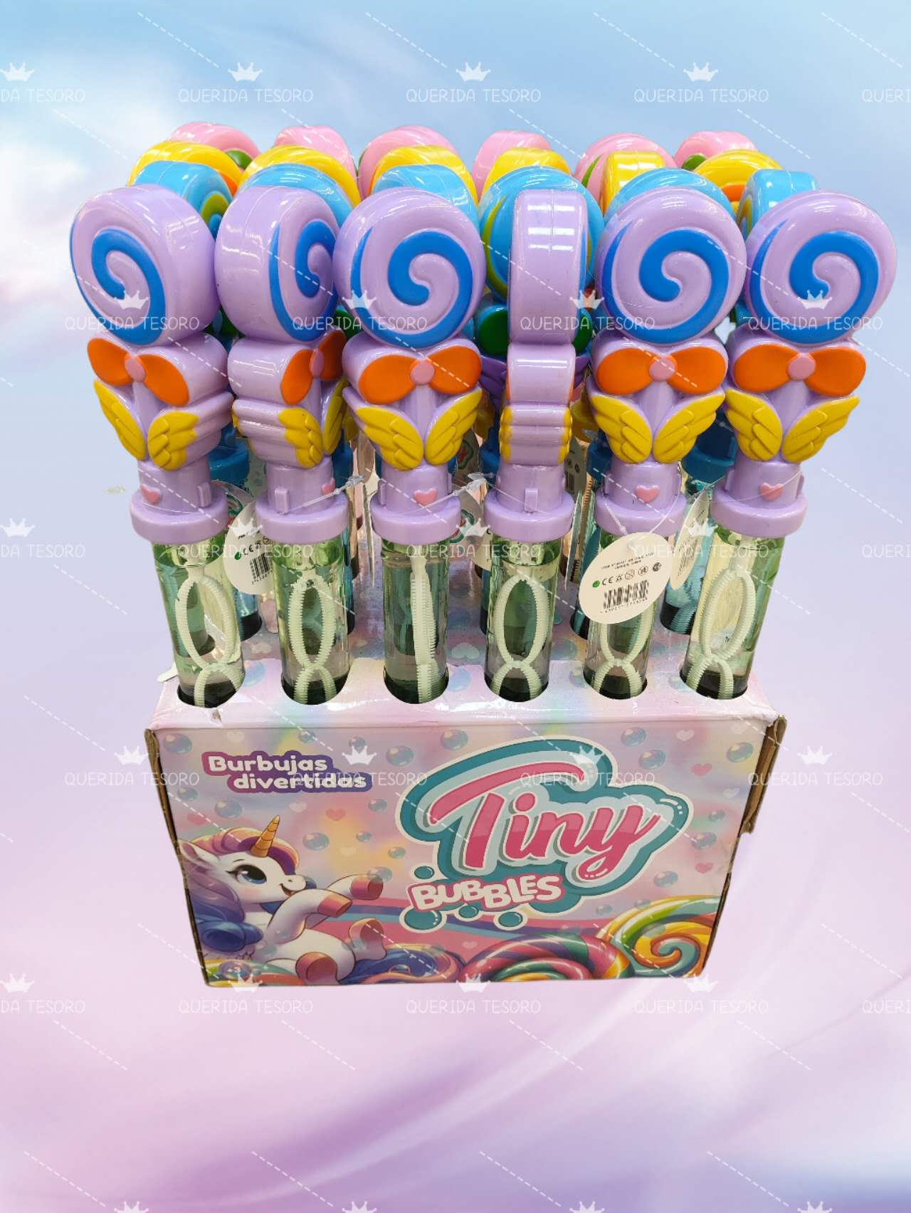 Lollipop-shaped bubble maker