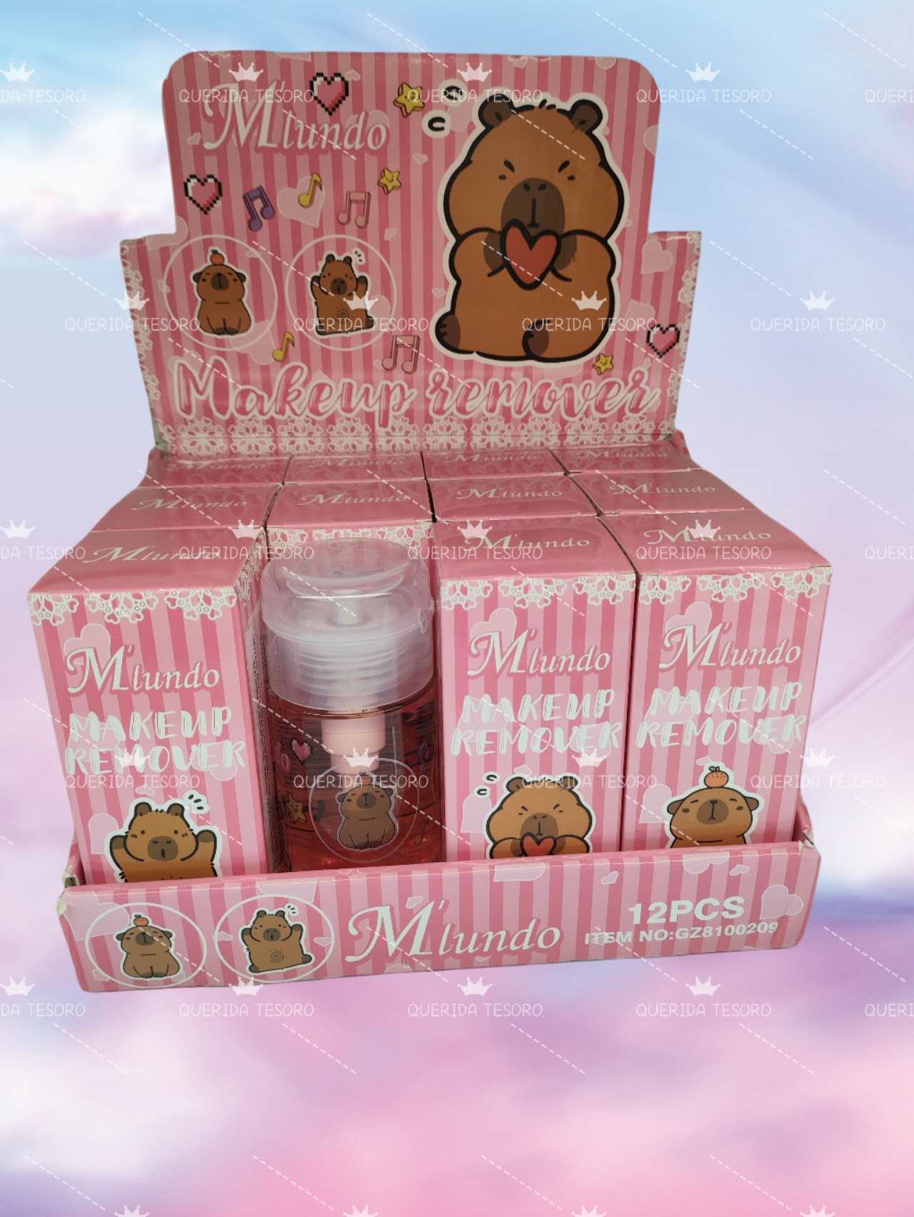 Mlundo agua micelar removedor de maquillaje capybara