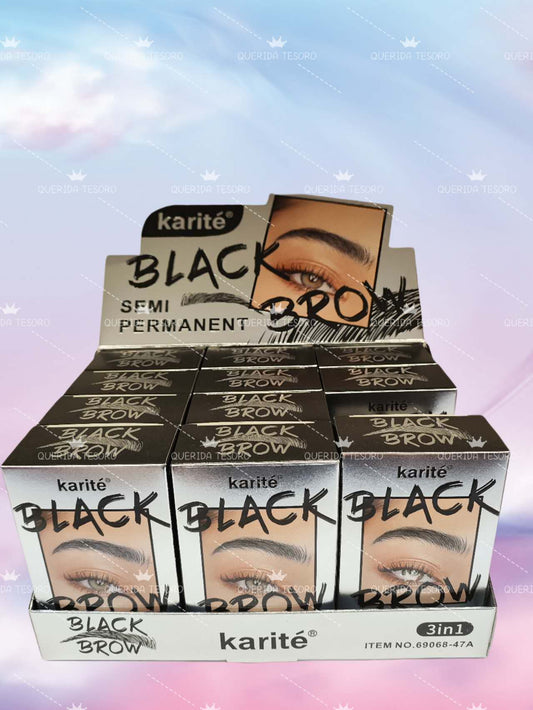 Karité 3en1 semipermanente de cejas negro y marrón