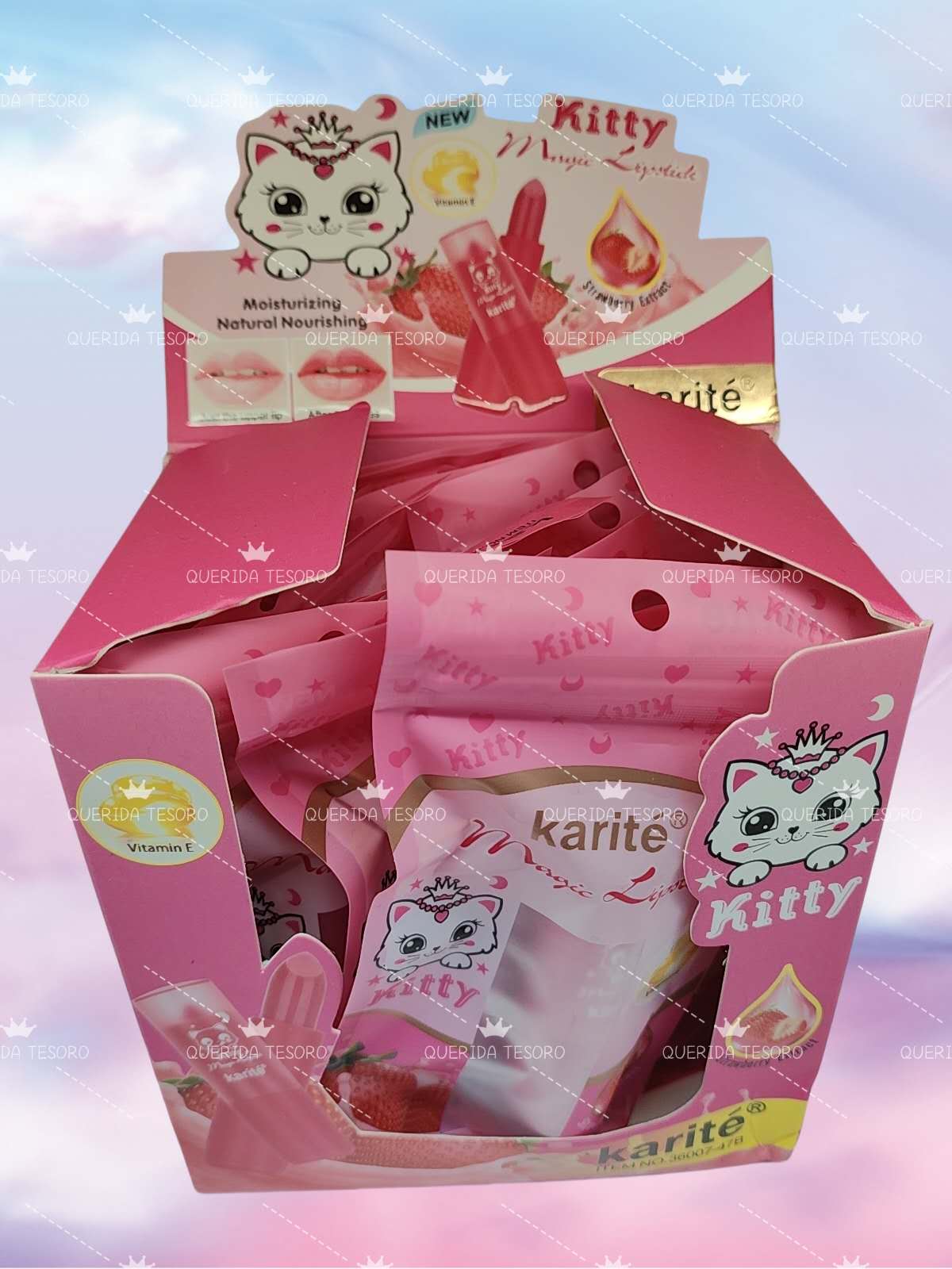 Karité kitty lápiz labial mágico frutilla