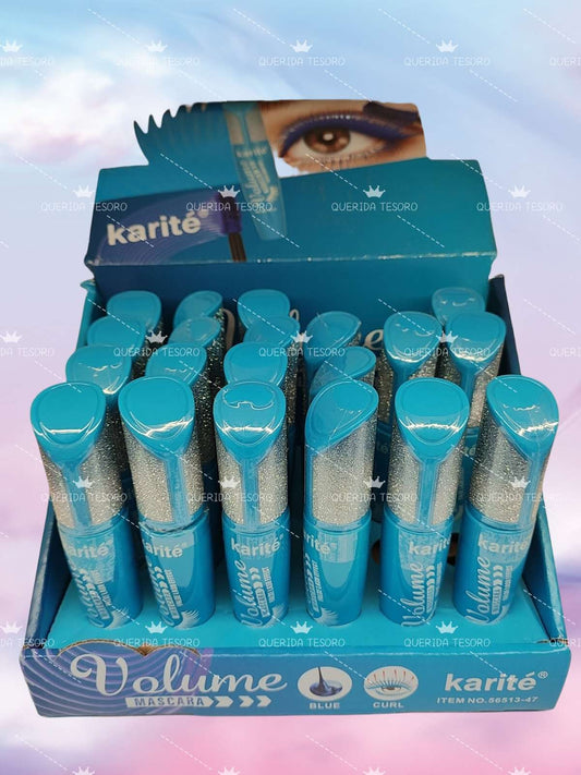 Karité máscara de pestañas azul
