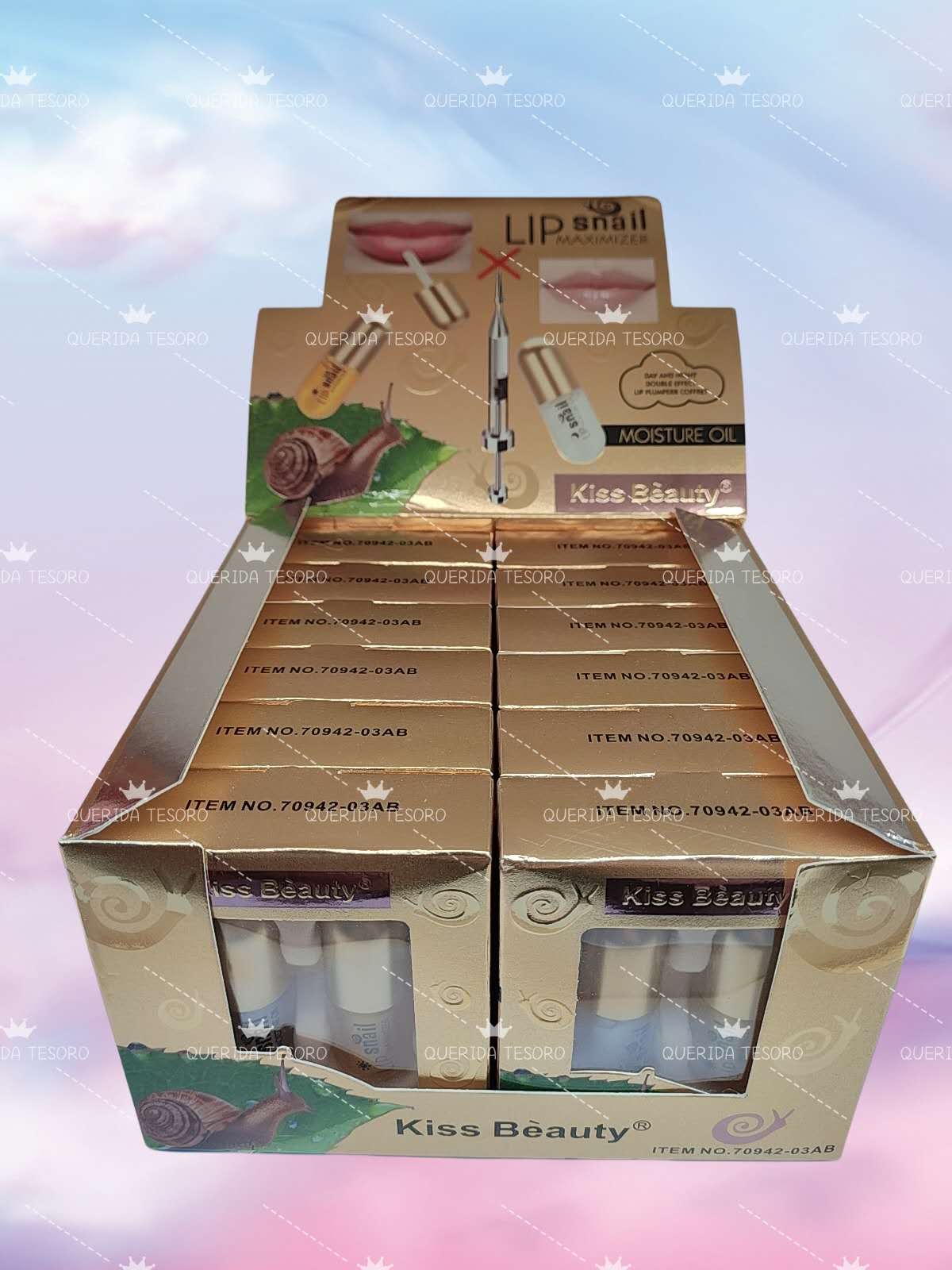 Kiss beauty Snail Bálsamo x2 voluminizador tratamiento de día y noche