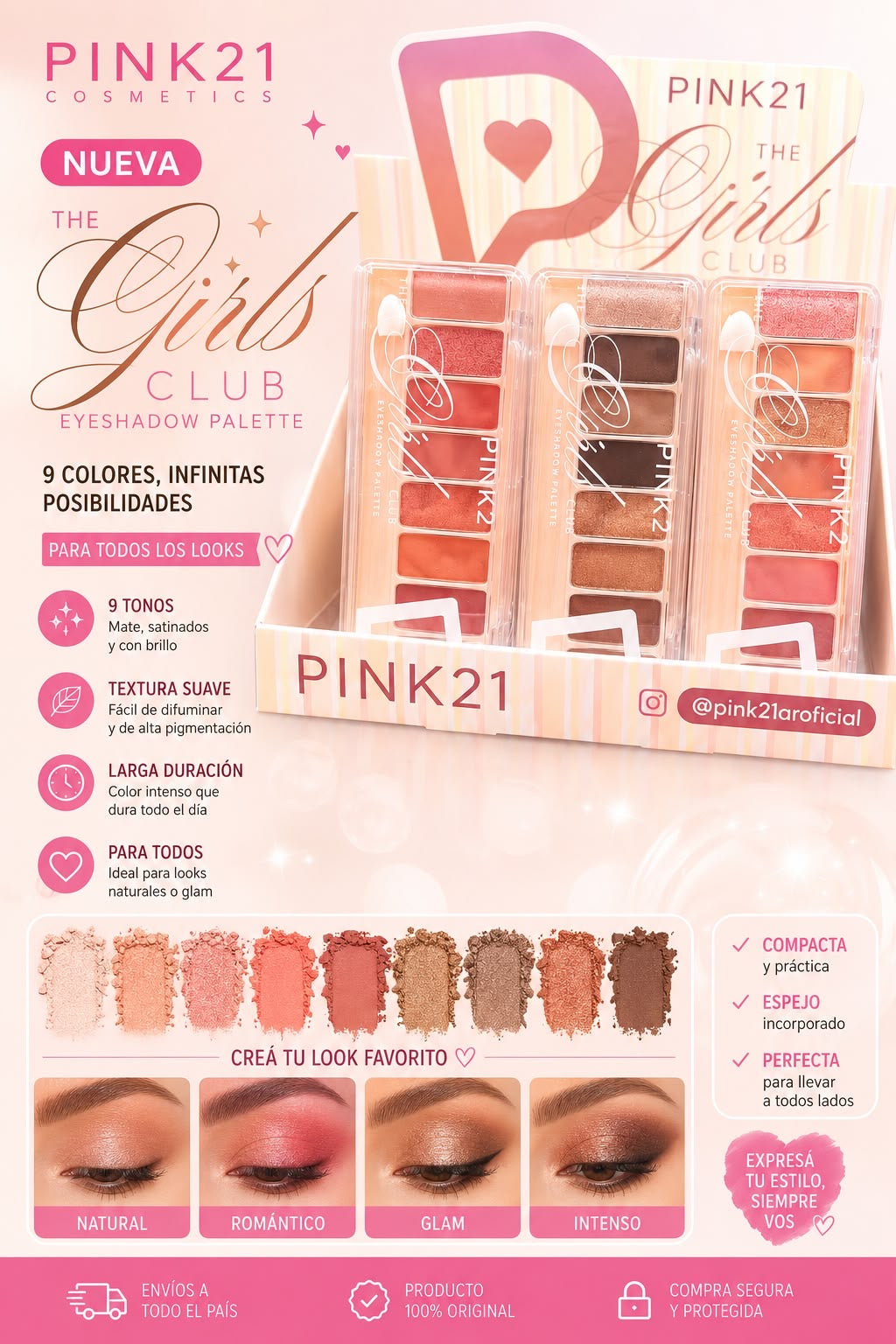 pink21 paleta de sombras