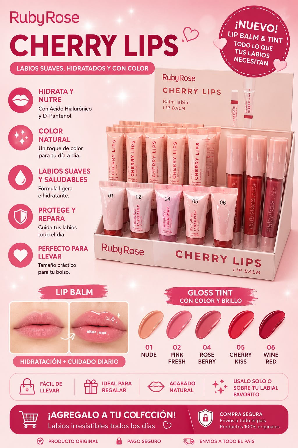 ruby rose lipgloss con color