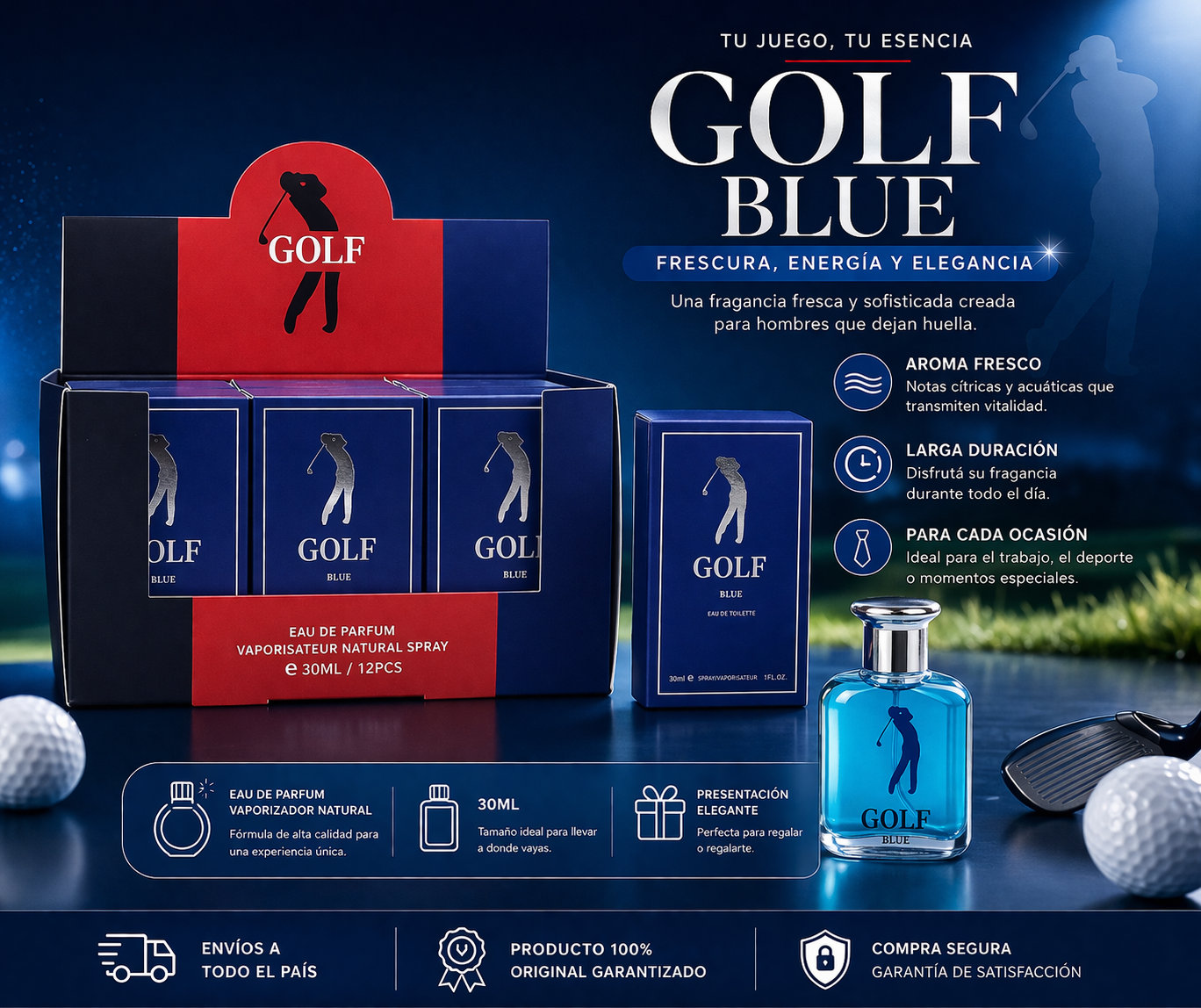 golf blue perfume 30ml