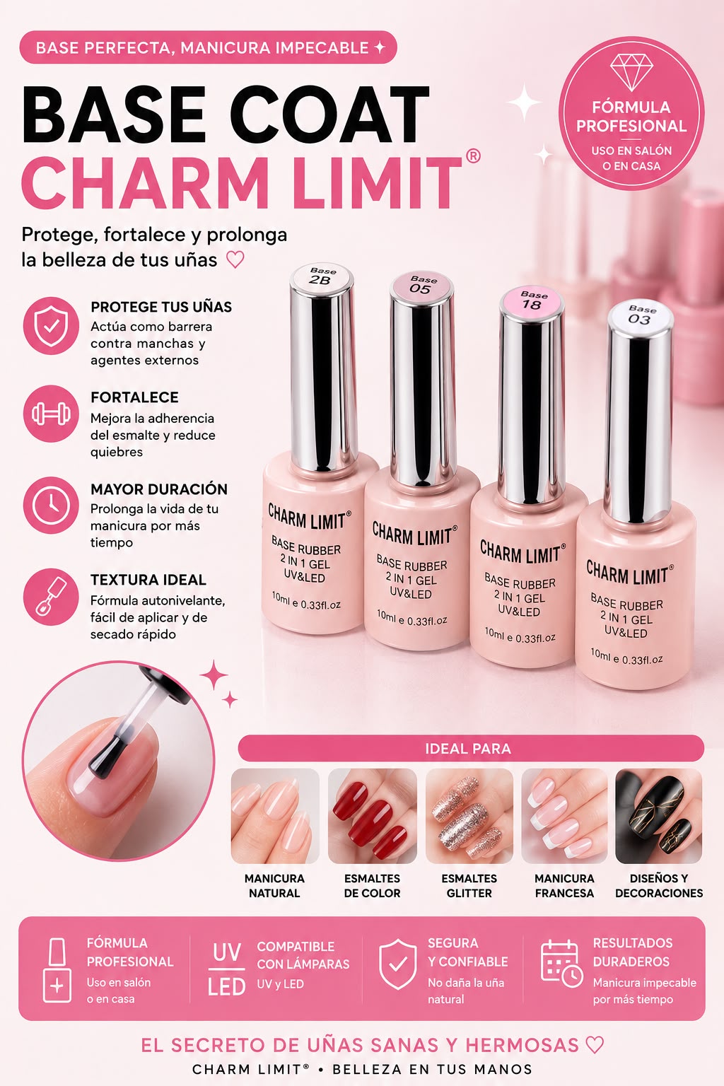 charm limit esmaltes base coat