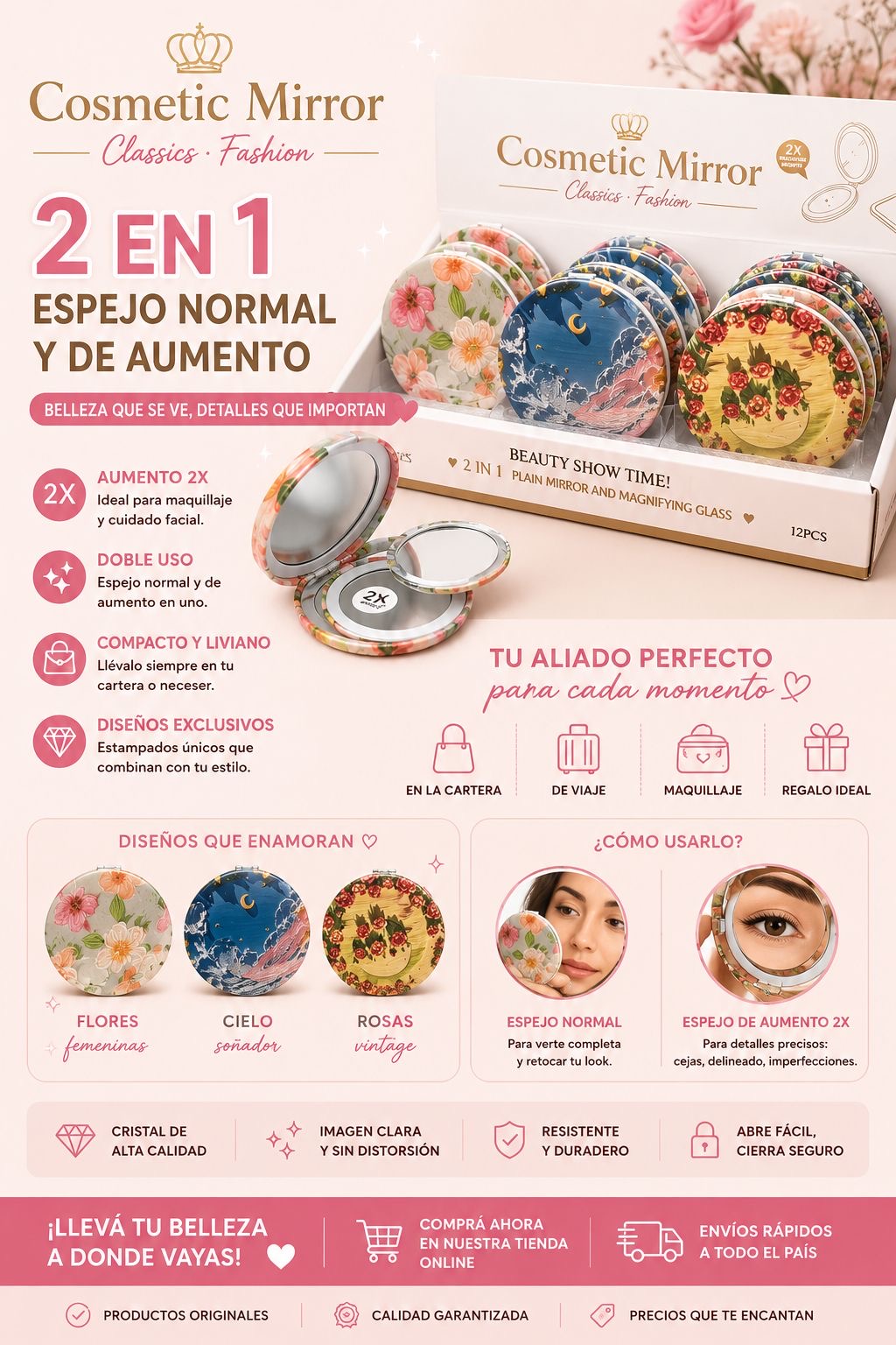 espejitos de cartera