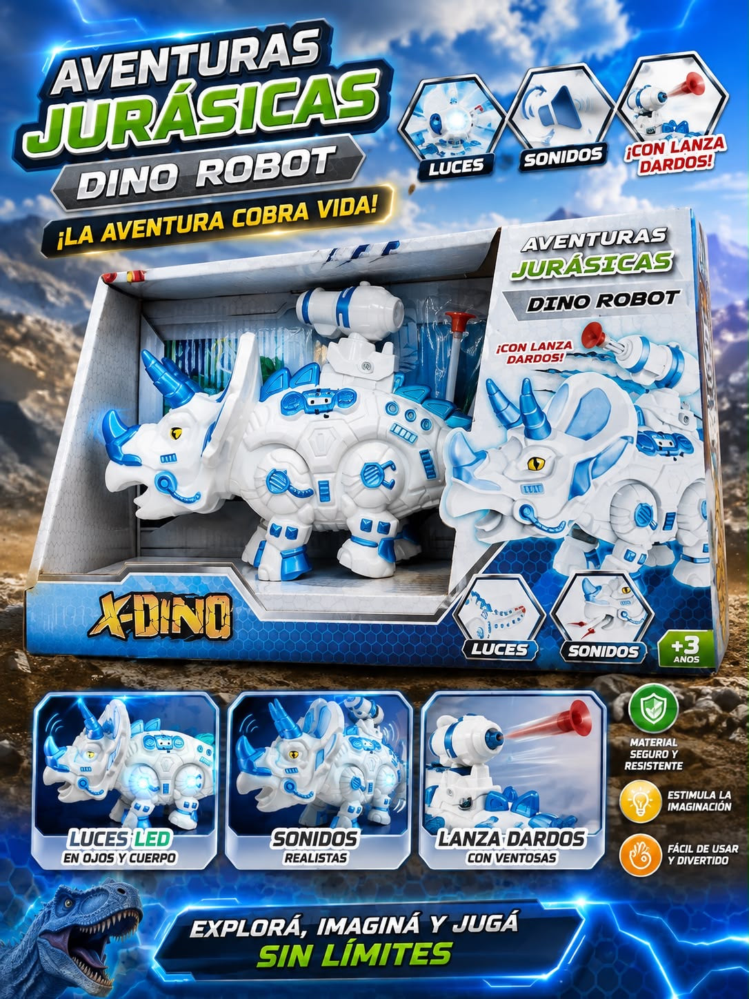 juguete dino robot
