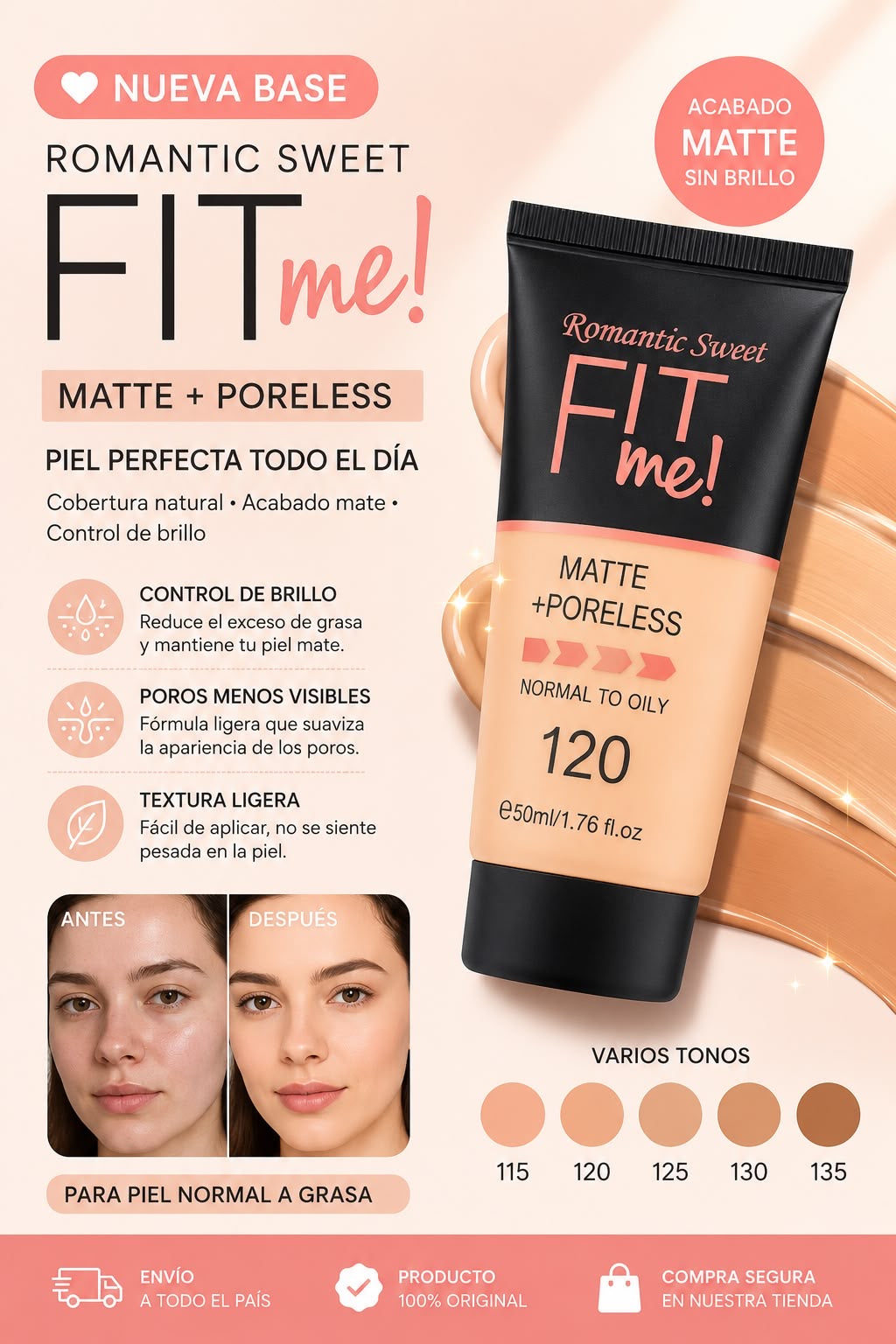 romantic sweet fit me base matte