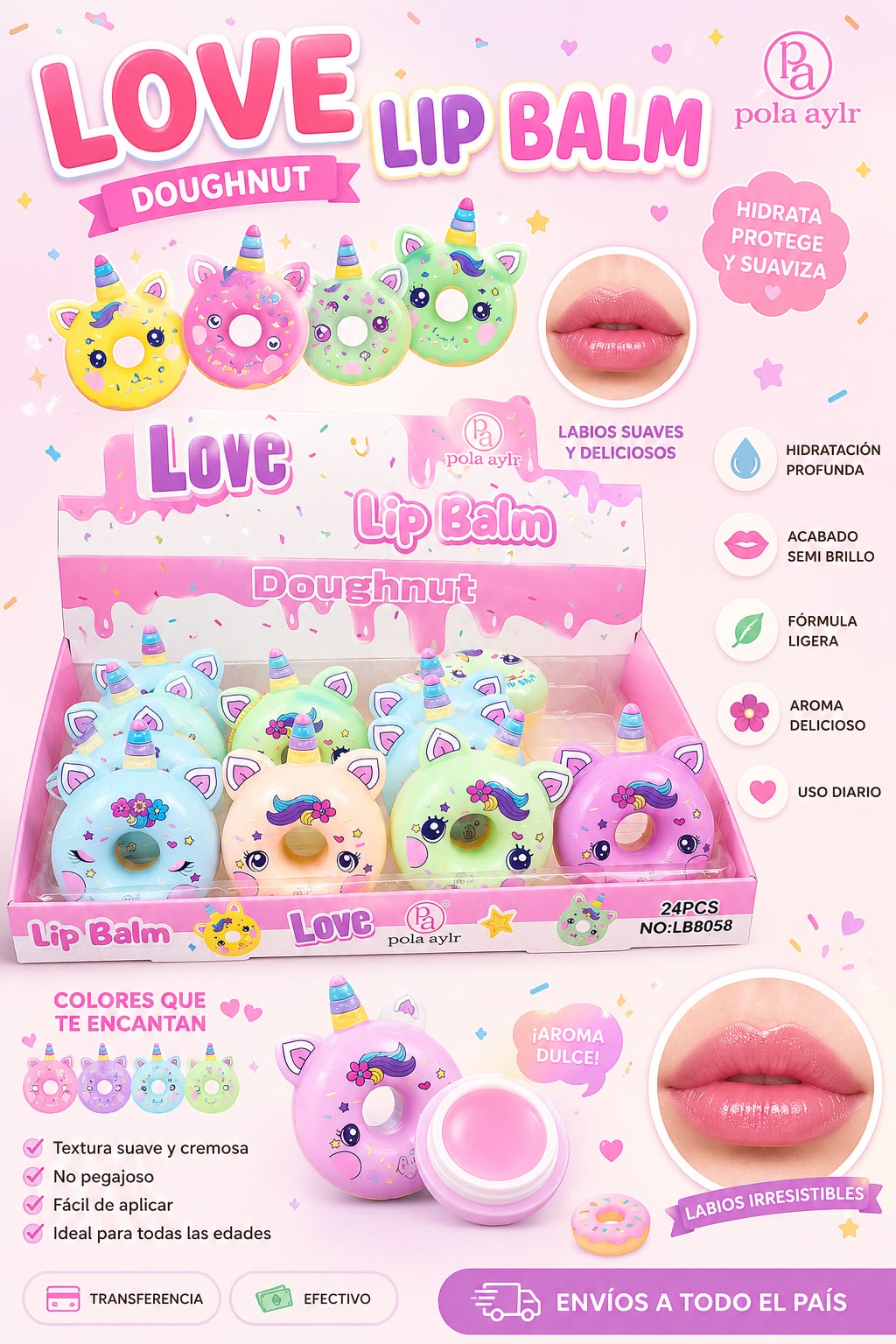 bálsamo labial dona