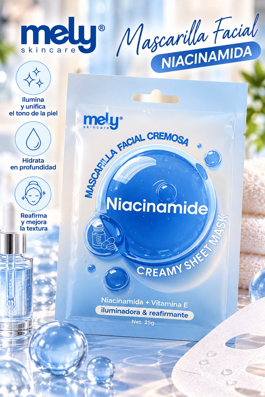 mascarilla facial cremosa niacinamide