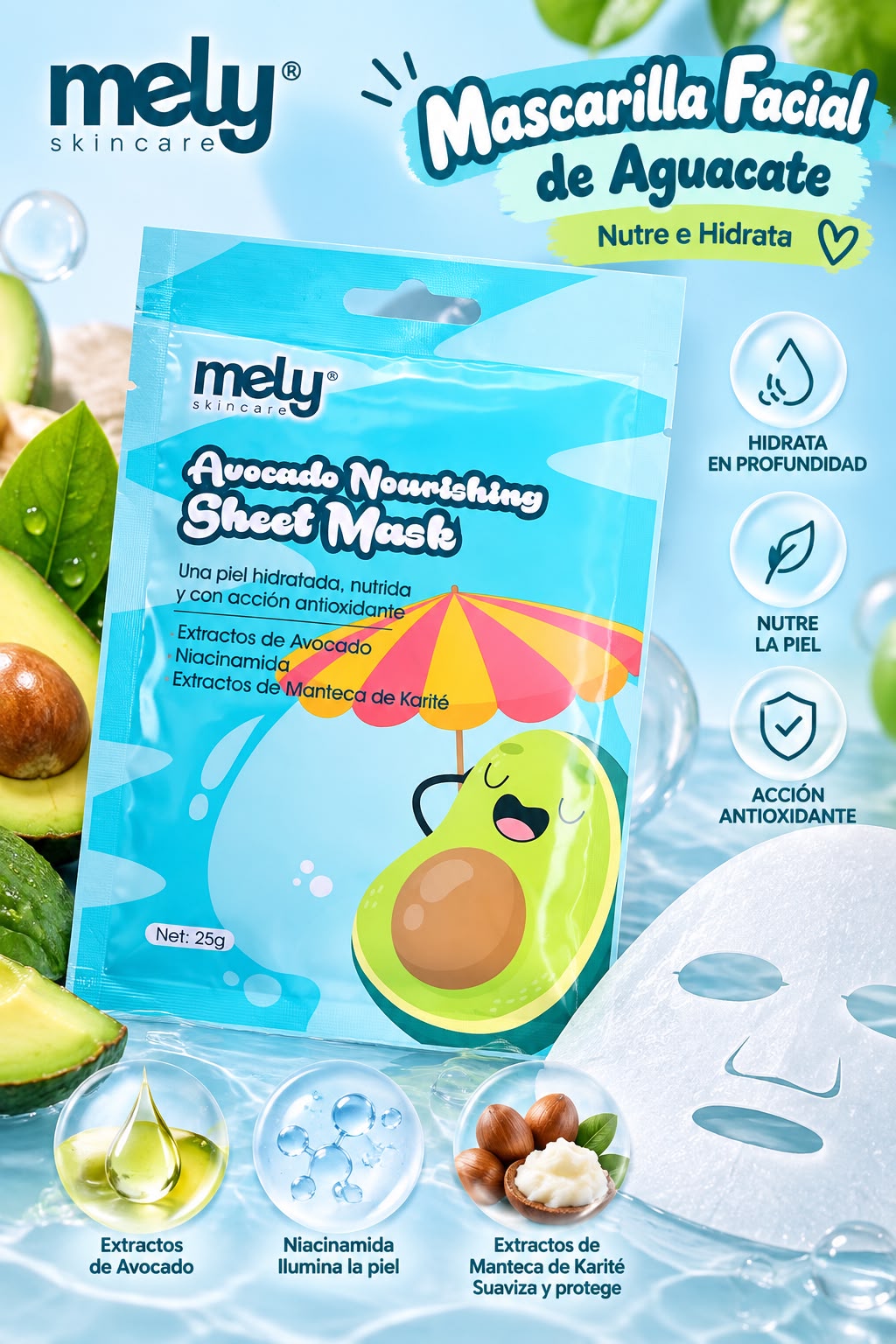 Mely mascarilla facial palta