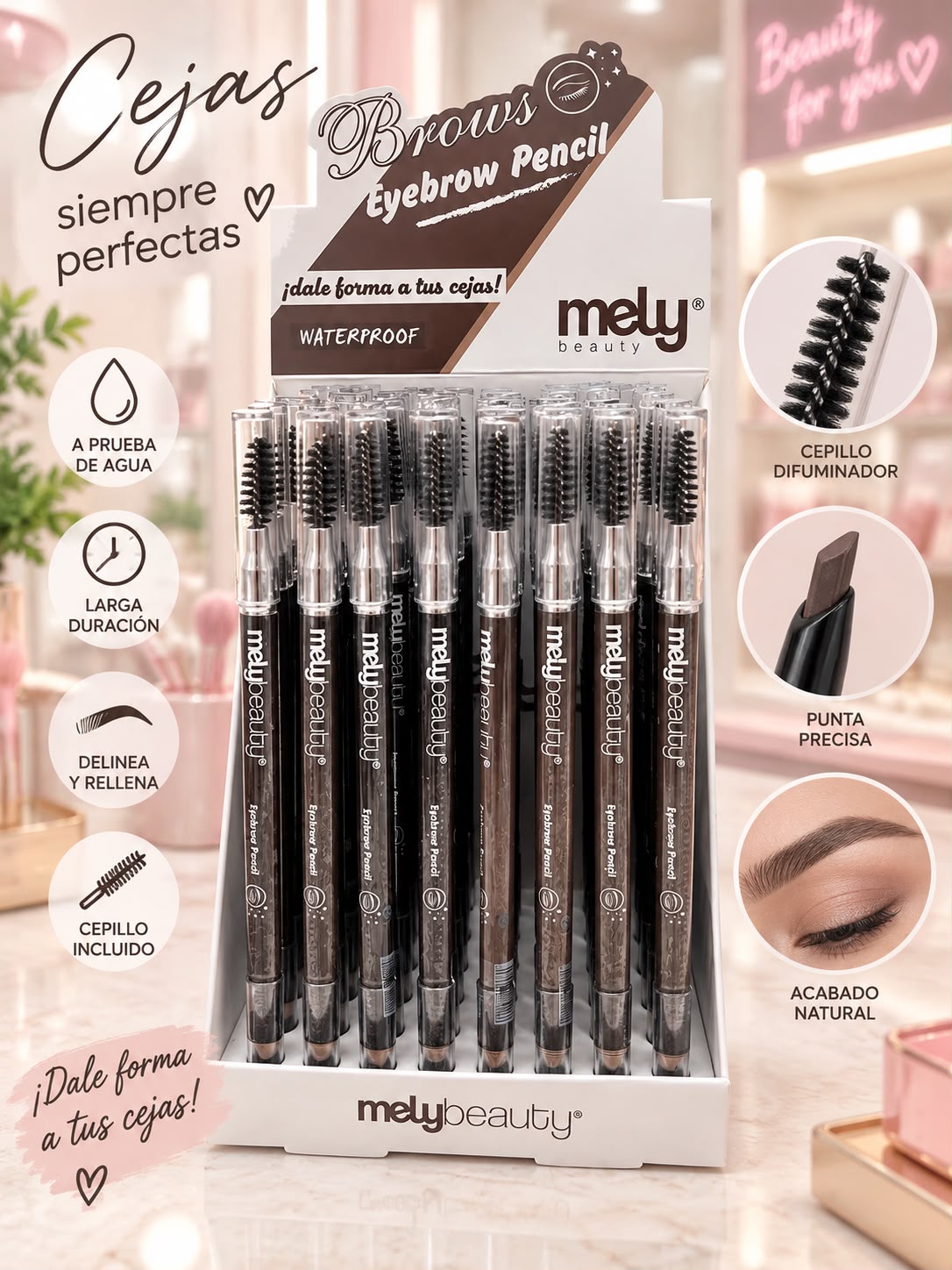 mely lápiz de cejas resistente al agua