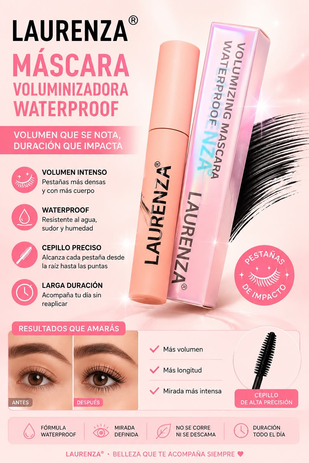 laurenza máscara de pestañas