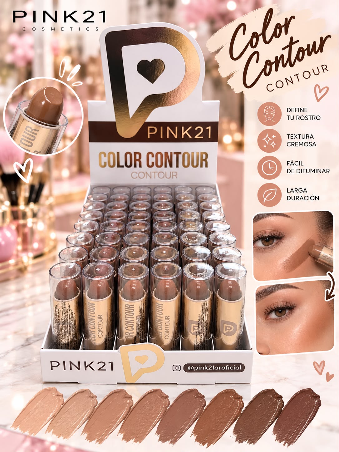 Pink 21 contorno en barra