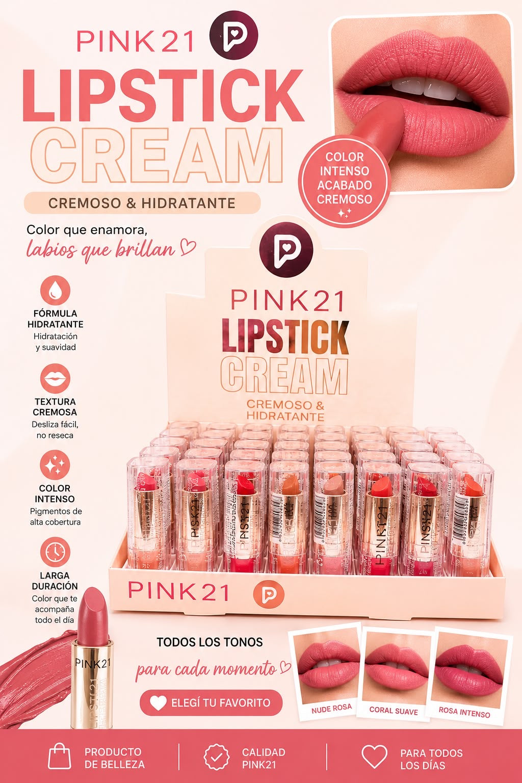 pink21 labial en barra