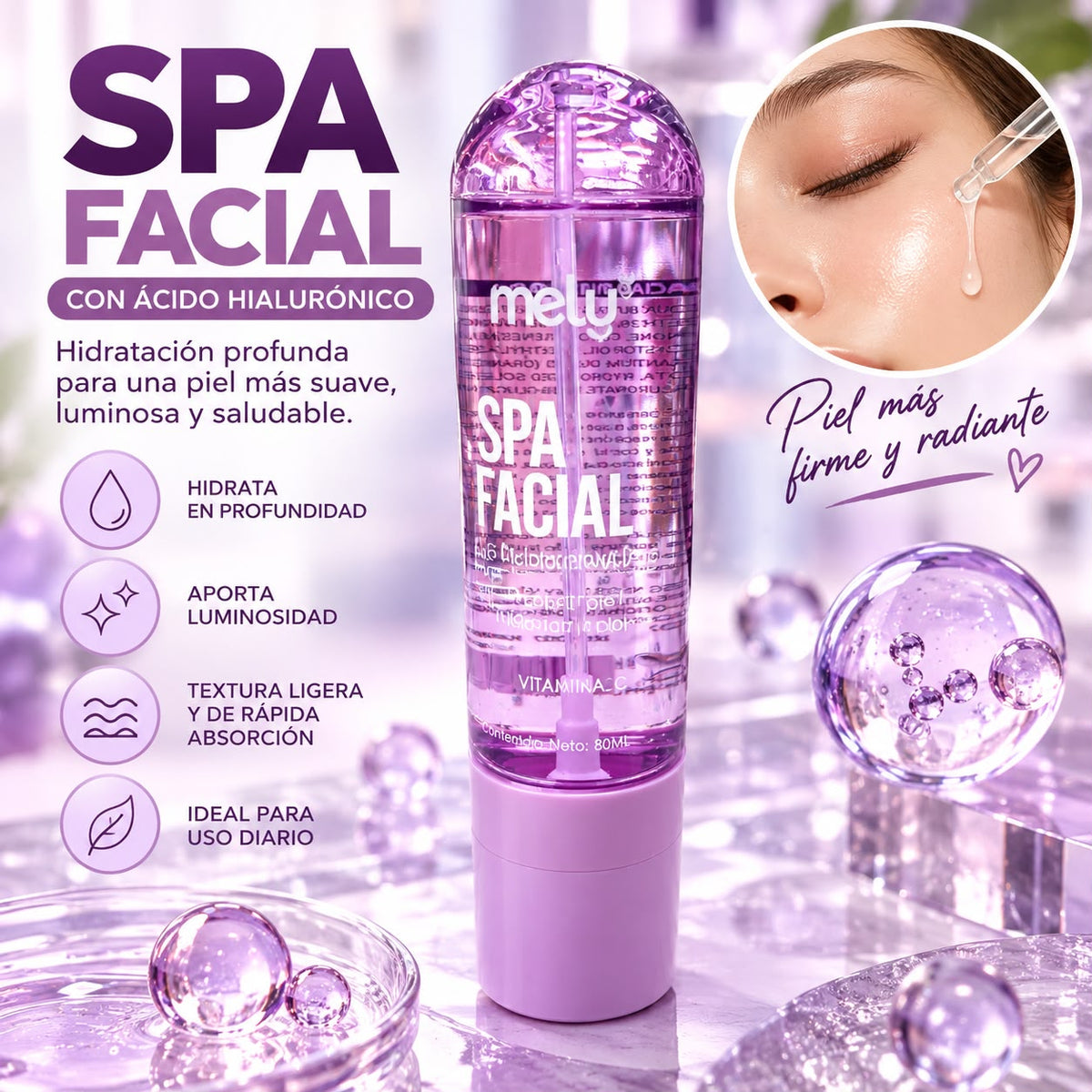 Mely spray facial con vitamina c