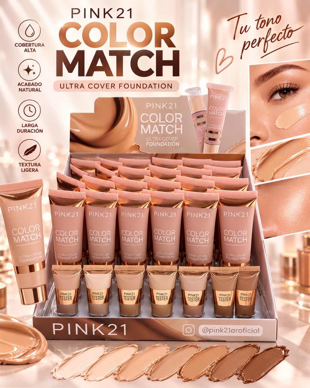 PINK 21 BASE LIQUIDO COLOR MATCH