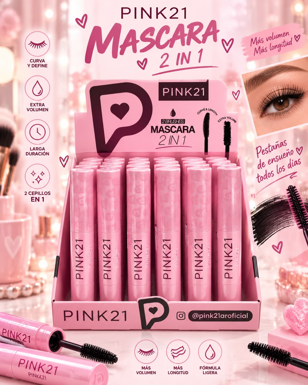 PINK 21 MASCARA 2 EN 1