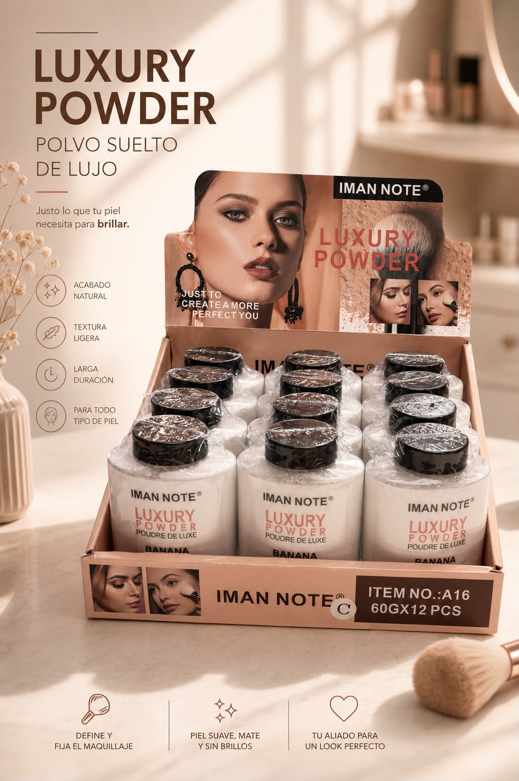 iman note polvo translucido
