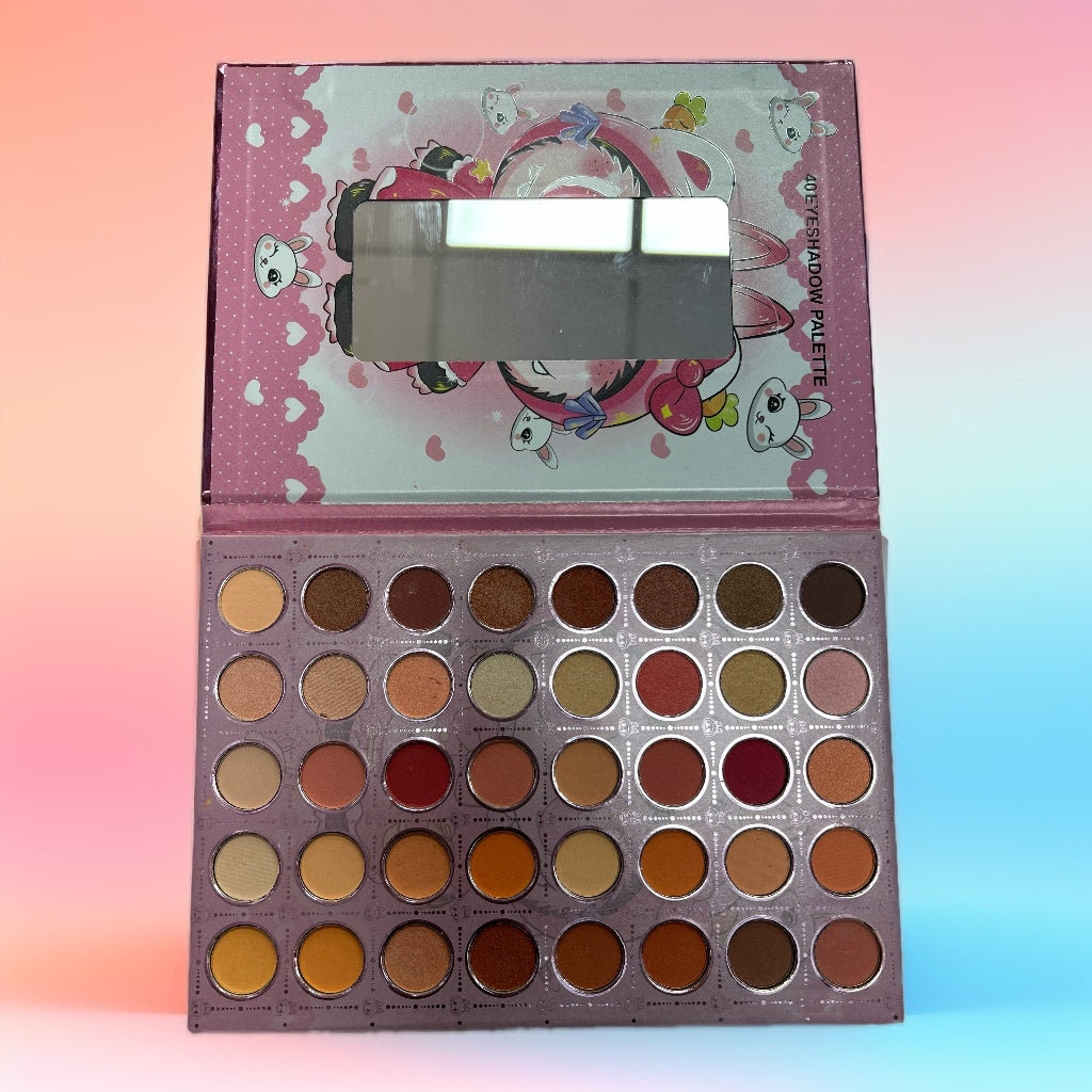 Paleta de sombra 40 color con espejo dibujo animado