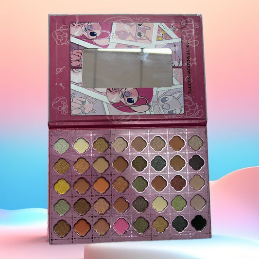 Paleta de sombra 40 color con espejo dibujo animado