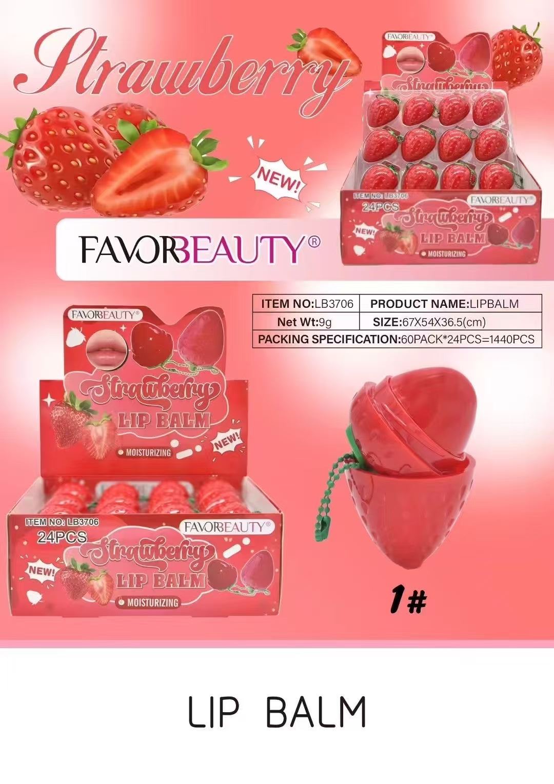 Lip Balm strawberry cherry