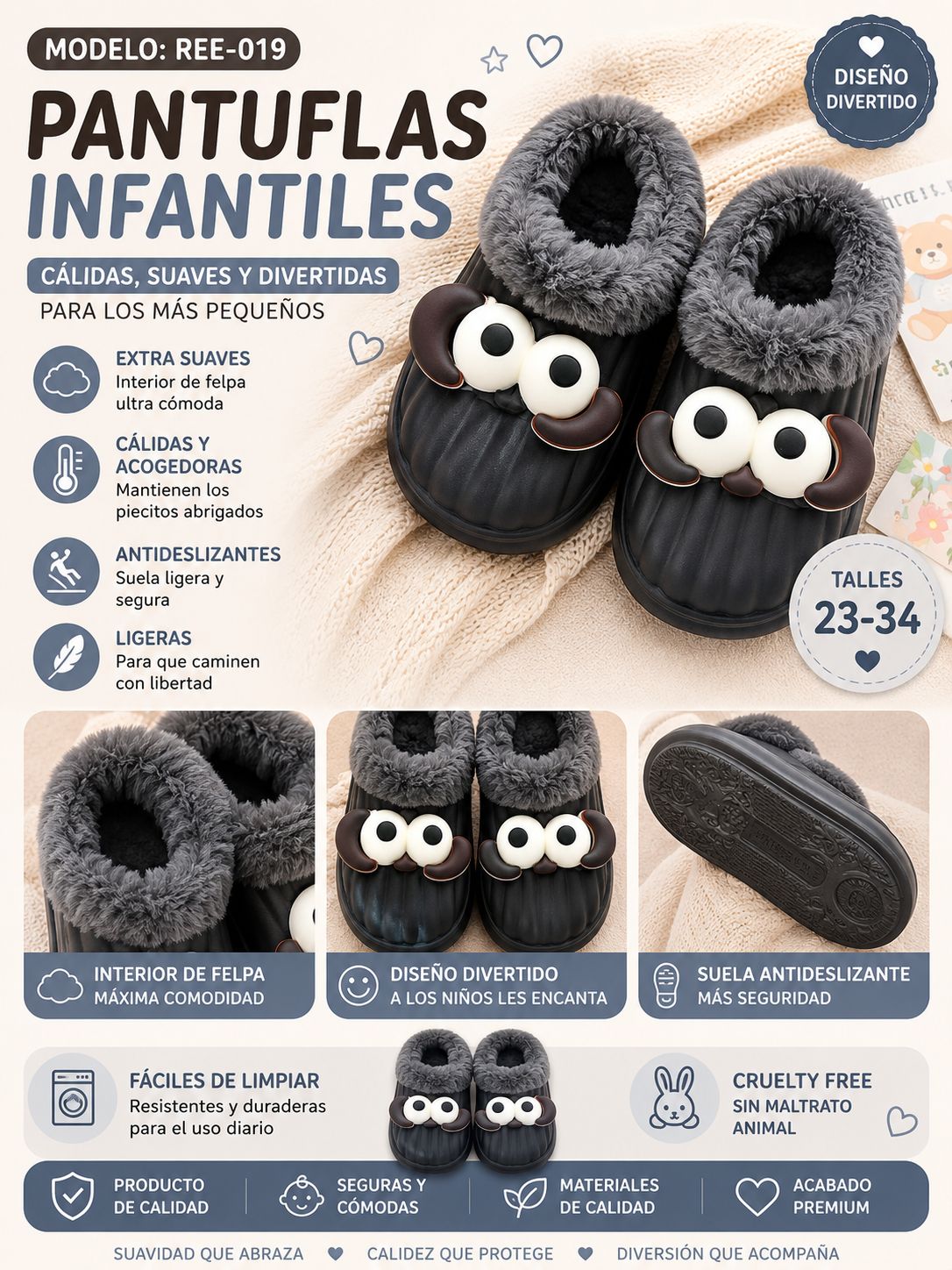 Pantuflas infantiles