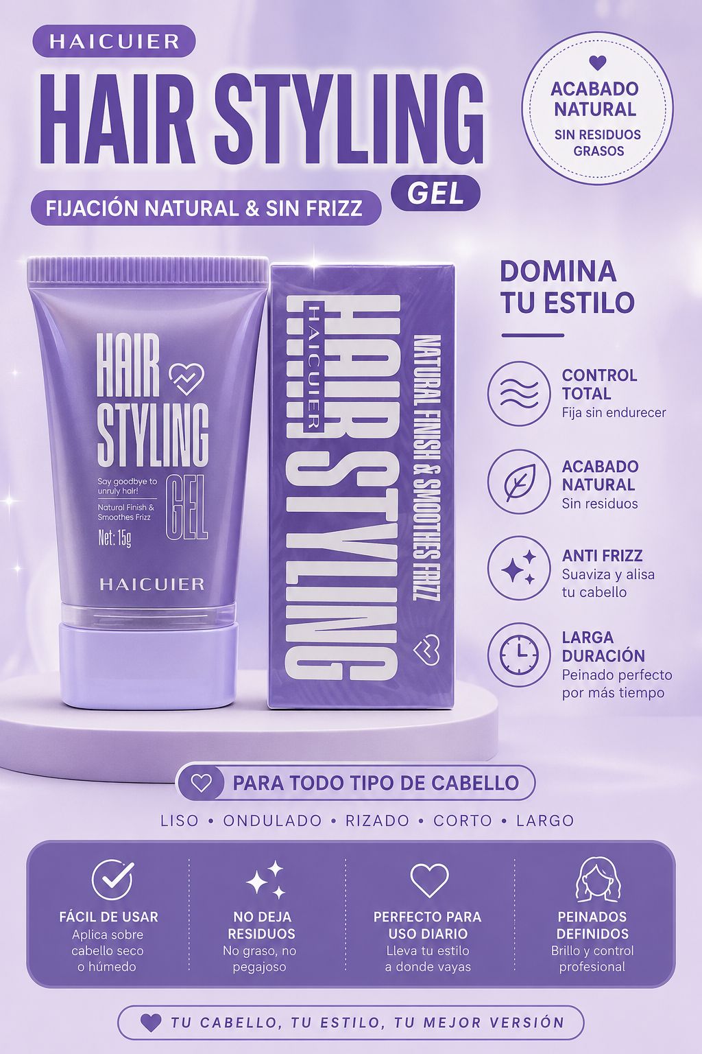 Hair styling cera para pelo
