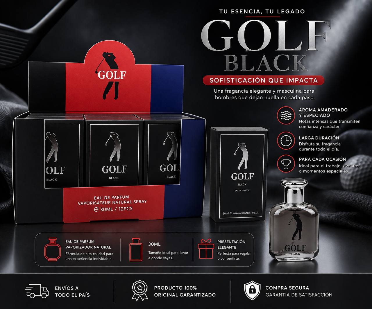 Golf Black perfume 30ML