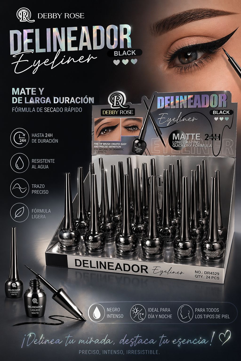 Delineador Matte Debby Rose