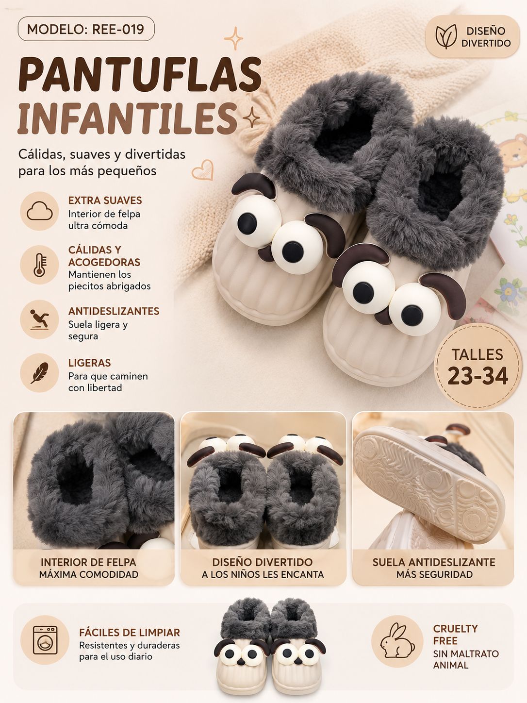 Pantuflas infantiles