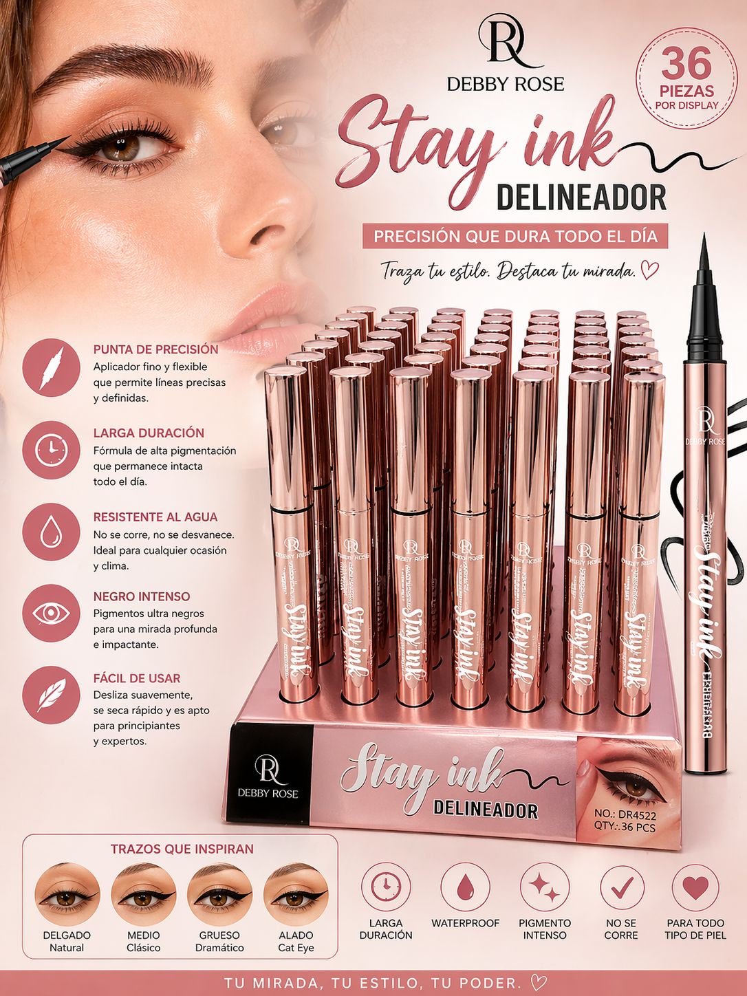 Delineador Stay Ink Debby Rose