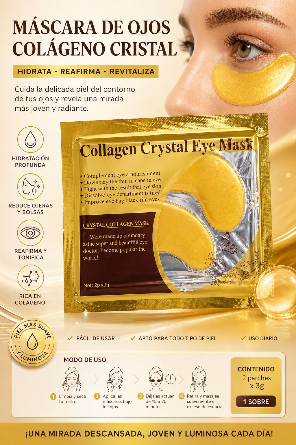 Mascara de ojos Cristal