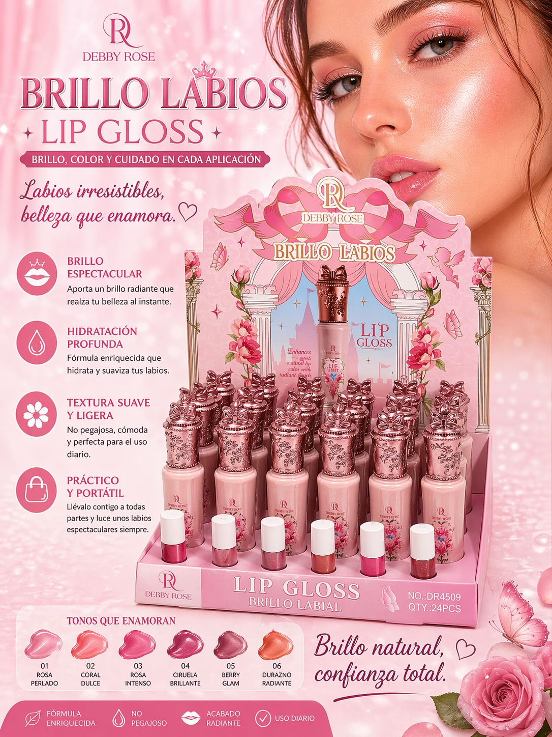 Lip Gloss color Debby Rose