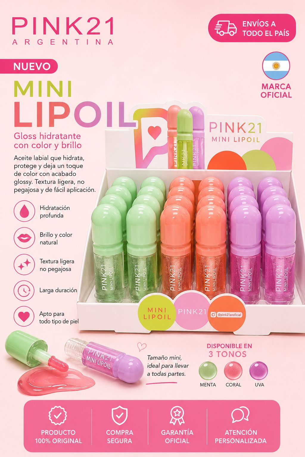 Pink21 brillo labial