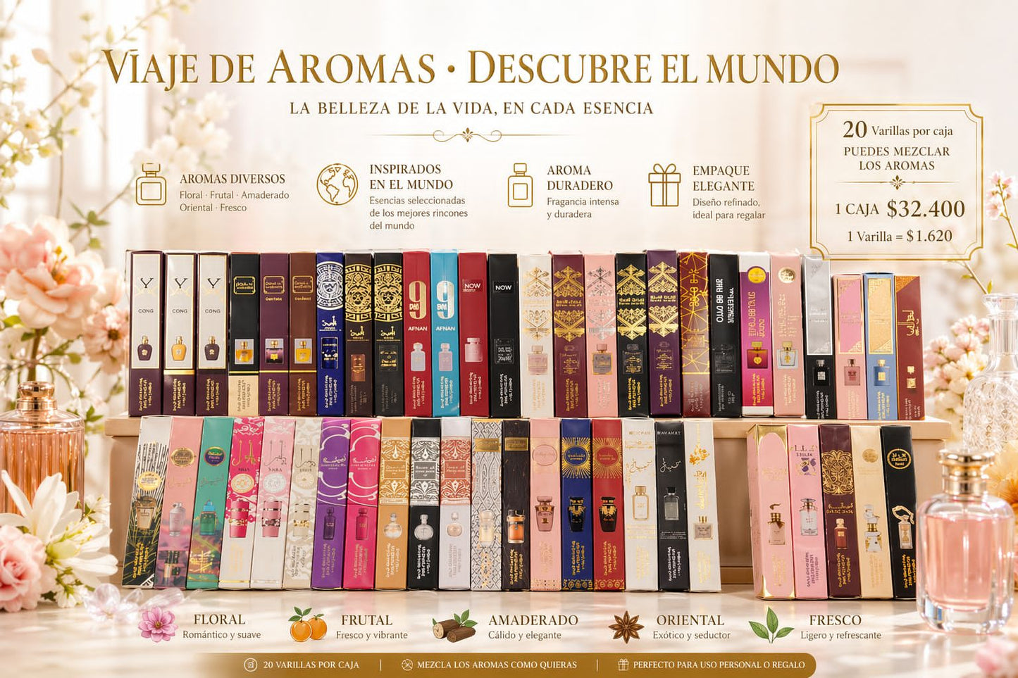 Perfumes de tubito 35ml al mayor caja de 20 unidades