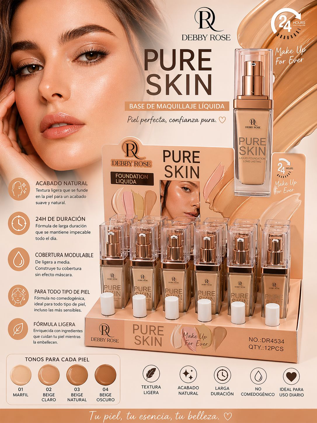 Base Liquida Puré Skin de Debby Rose