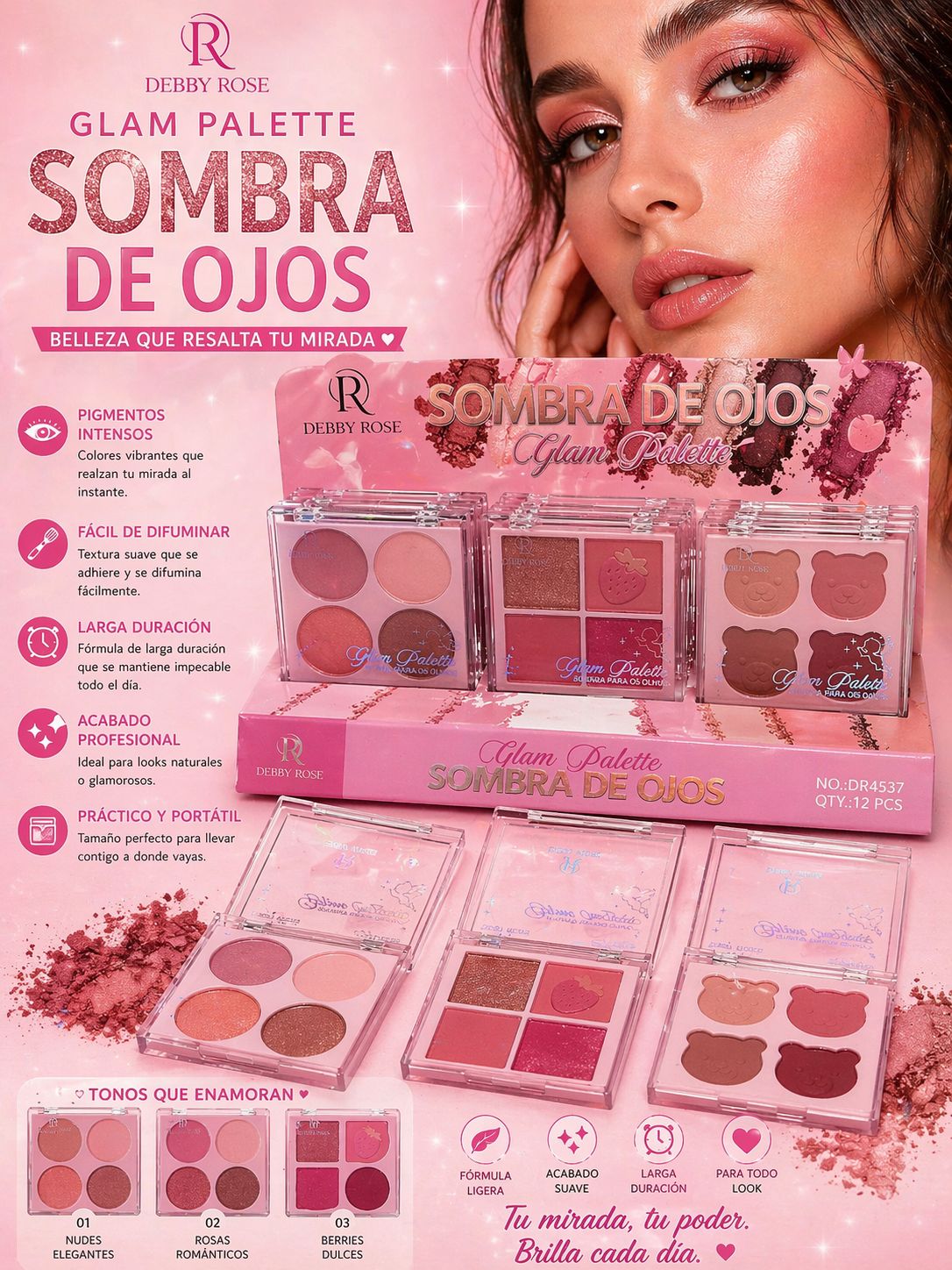 Sombra de ojos Glam Palette de Debby Rose