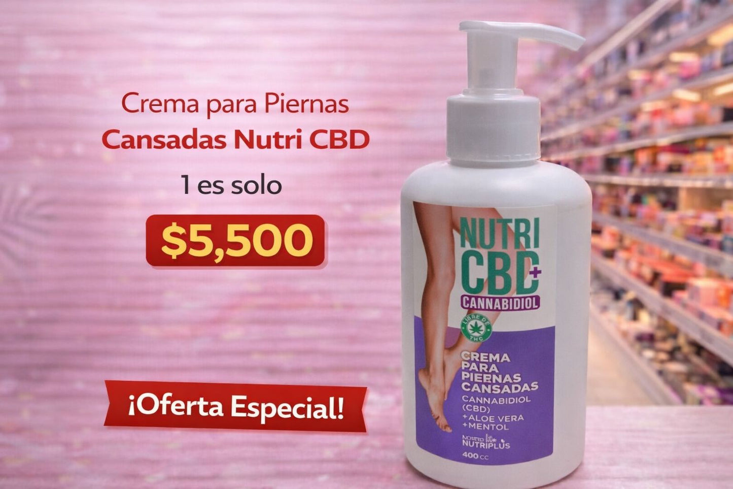 Crema para piernas cansadas Nutri CBD