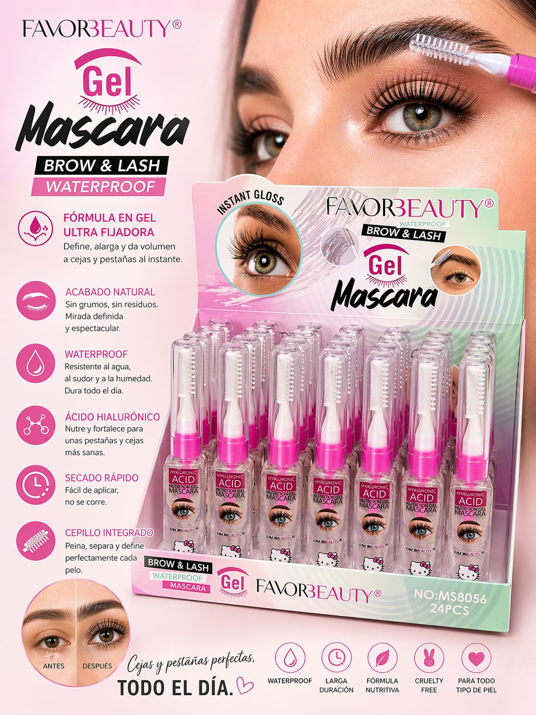 Máscara de pestañas en gel FavorBeauty